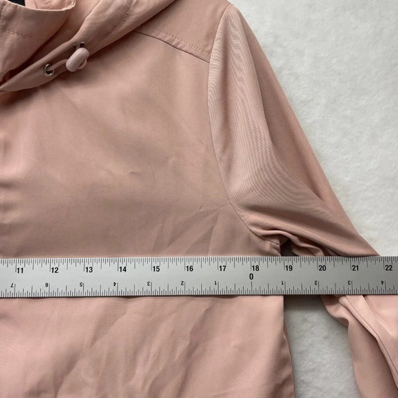 Forever 21 Jacket Women's Sz S Light Pink Full Zip Hooded Drawstring Long Sleeve - Picture 3 of 12